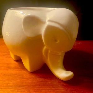 White ceramic Elephant Planter